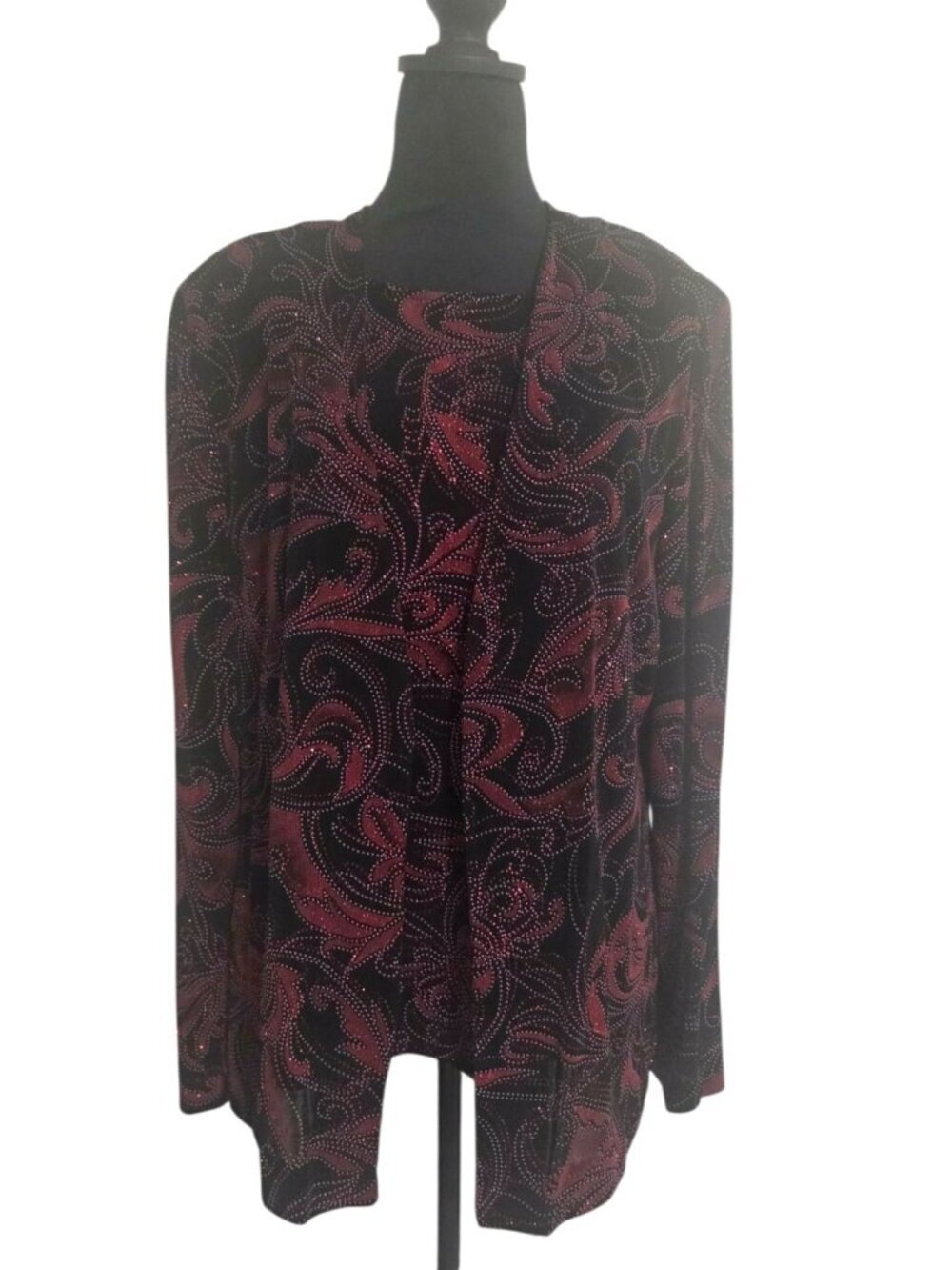 NEW Alex Evenings Size XL  Top Blouse 2 Piece Set Holidays Wedding Cocktail